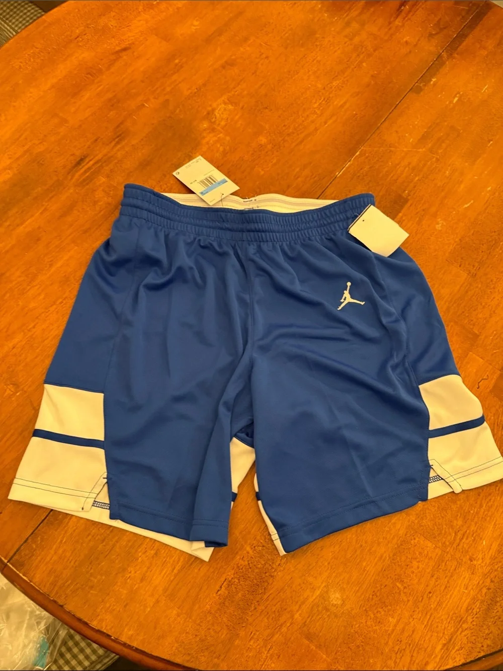 Jordan Royal Blue and White Athletic Basketball Shorts medium